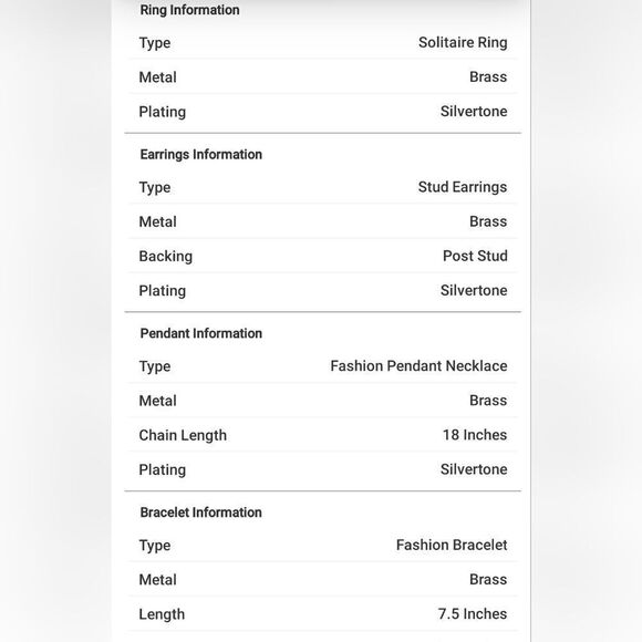 Opalite Bracelet, Ring, Earrings & Pendant Necklace - Picture 12 of 16